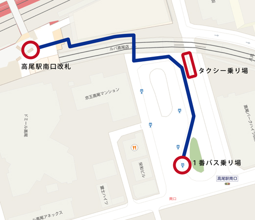 アクセスマップ　JR中央線・京王線 高尾駅　拓殖大学